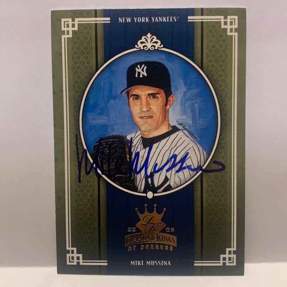2005 Donruss Diamond Kings Mike Mussina Yankees IP Autograph #150 (008)